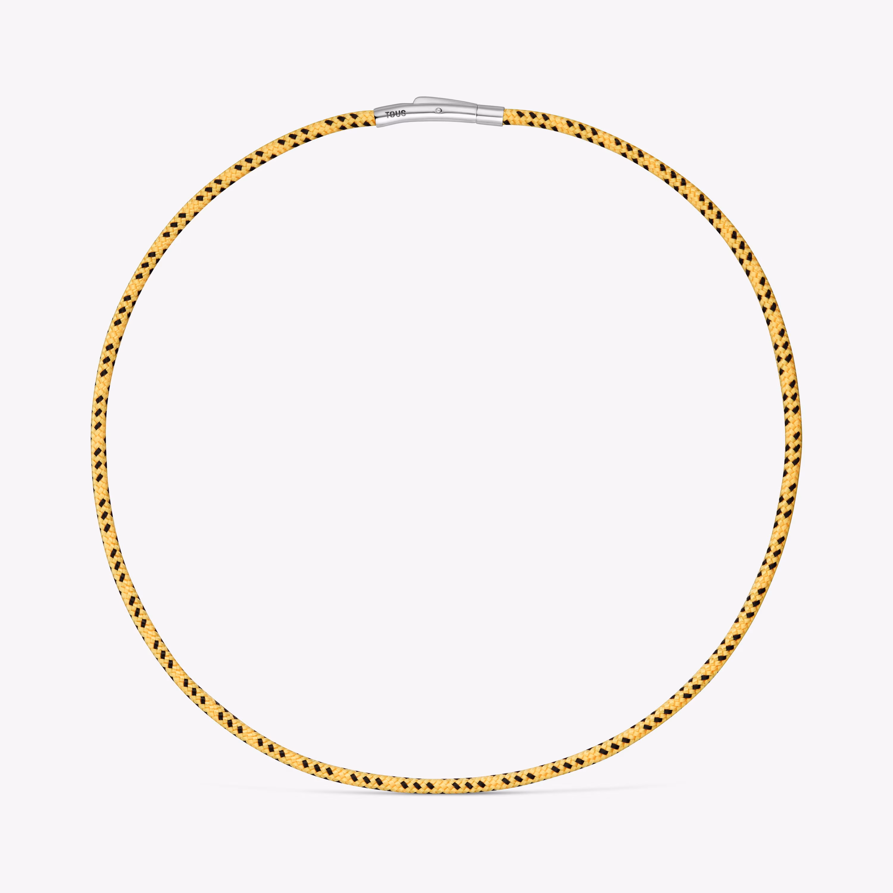 Collar con cordón amarillo y acero TOUS Basics