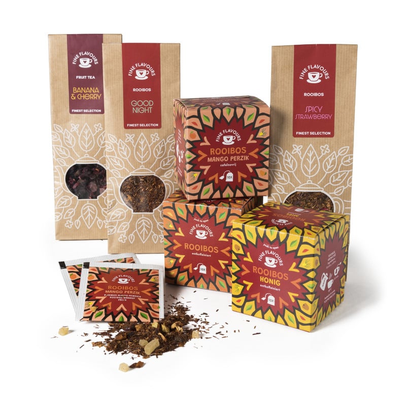 Fine flavours rooibos thee - mango perzik - 10 zakjes