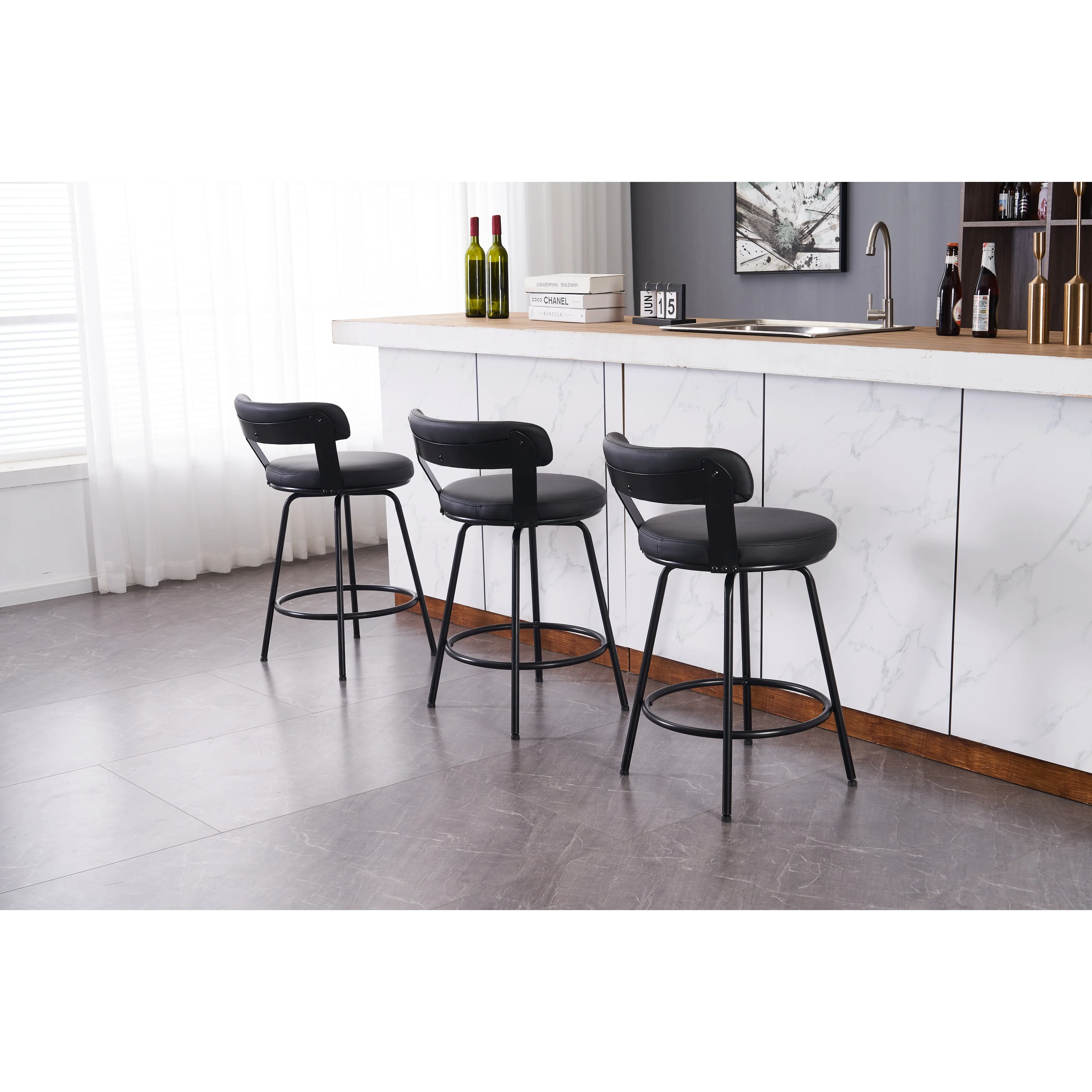 Ashley Swivel Modern Counter Barstools Set of 2