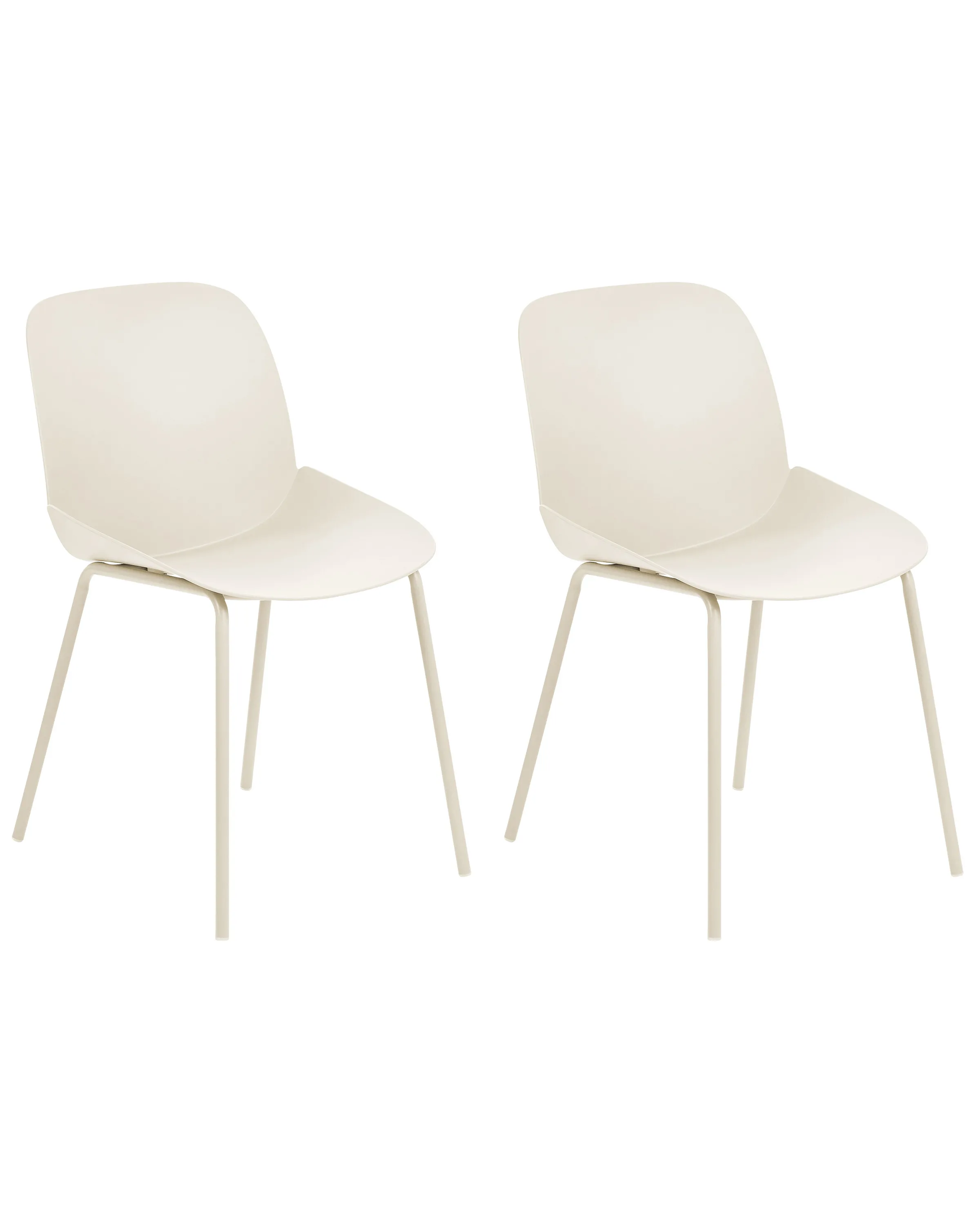 Set of 2 Dining Chairs MILACA Beige