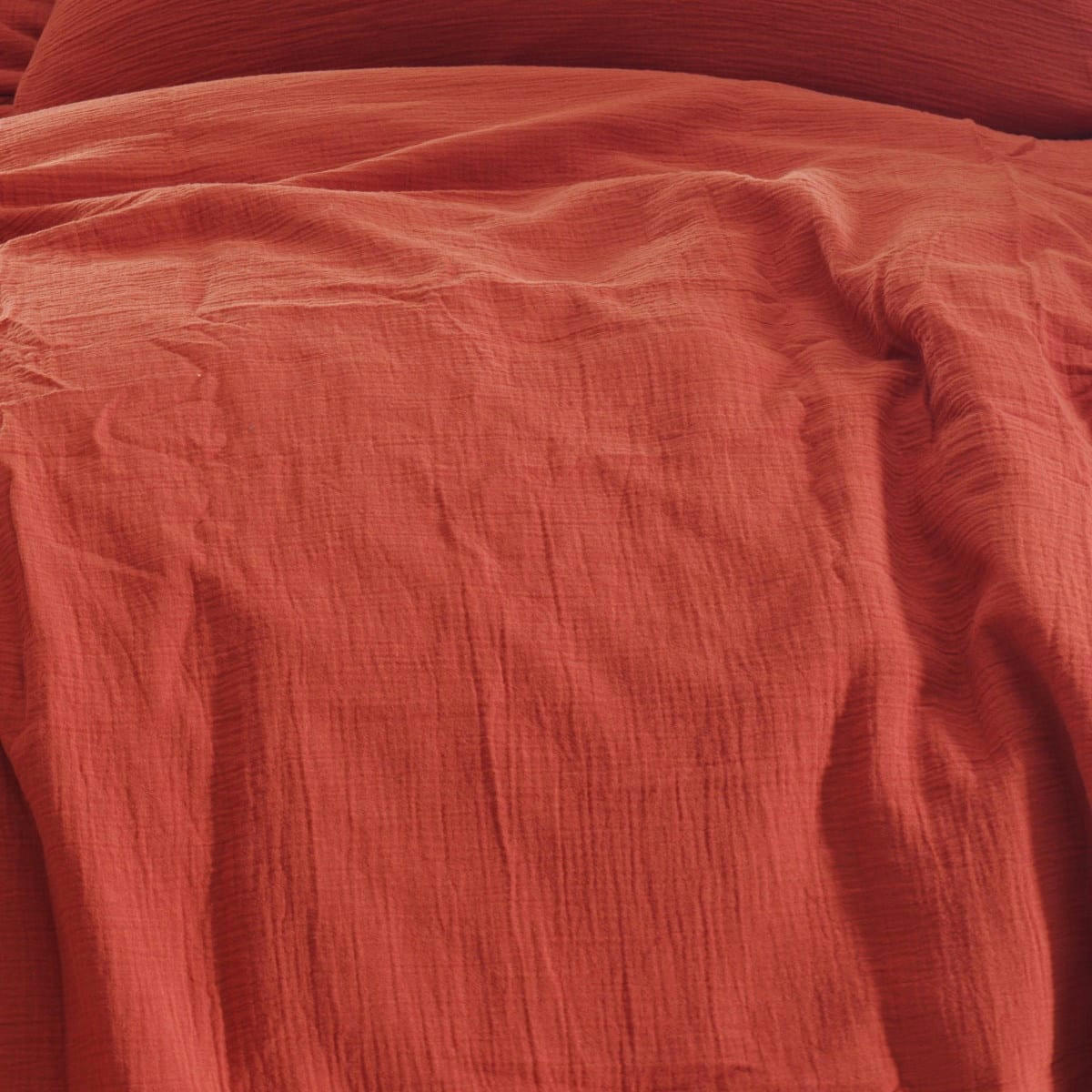 LOFT - Housse de couette en gaze de coton  terracota 260x240 cm