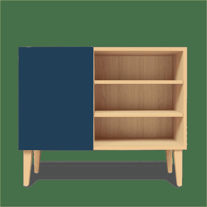 BEKY - Petit buffet, 3 étagères en bleu nuit - 75*90*40