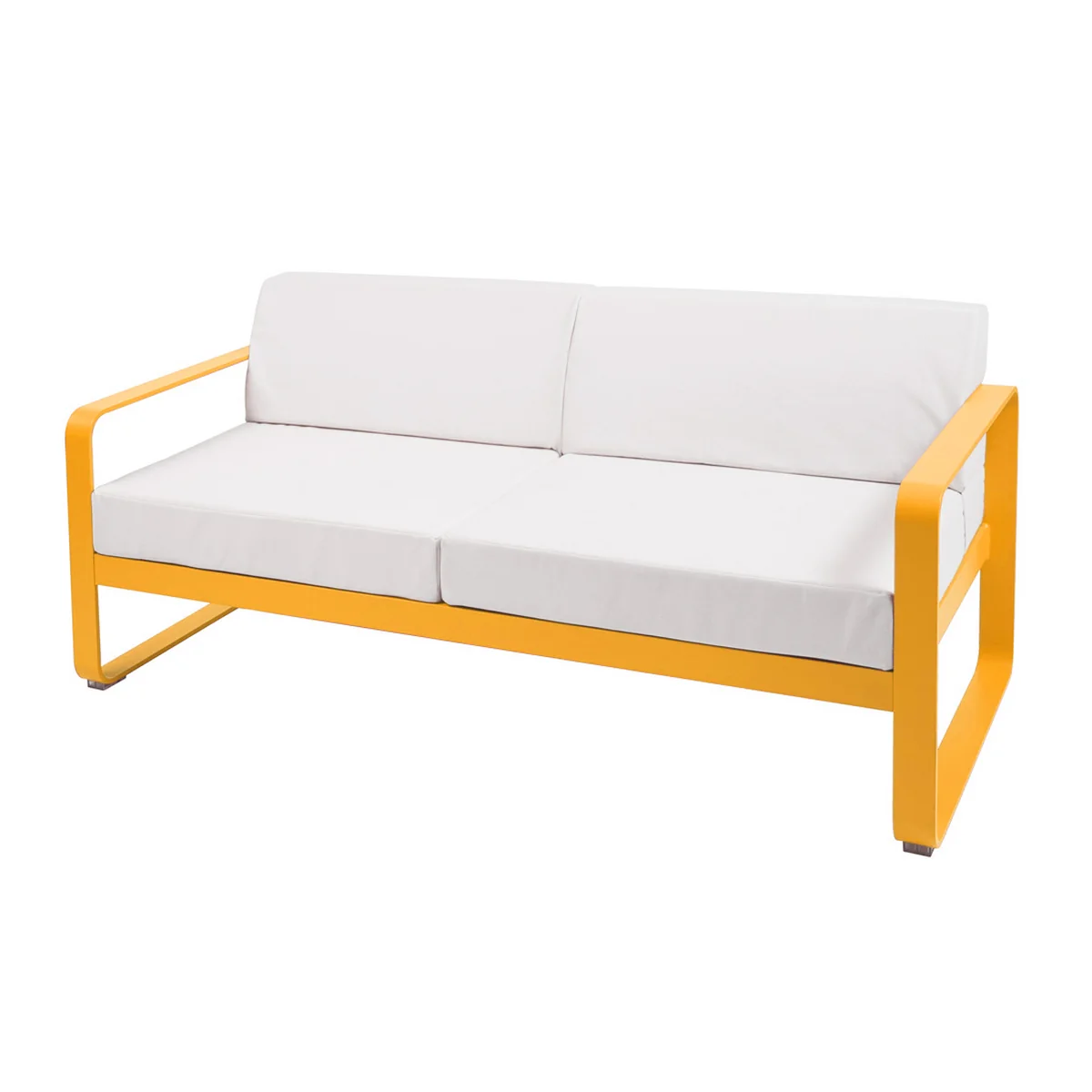 Fermob - Bellevie Sofa, baumwollweiß / flanell grau