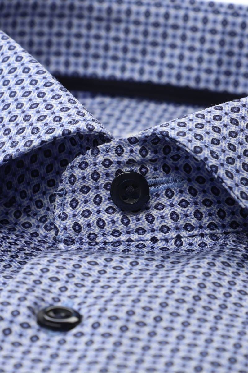 ETERNA Slim Fit Hemd mittelblau, Bedruckt