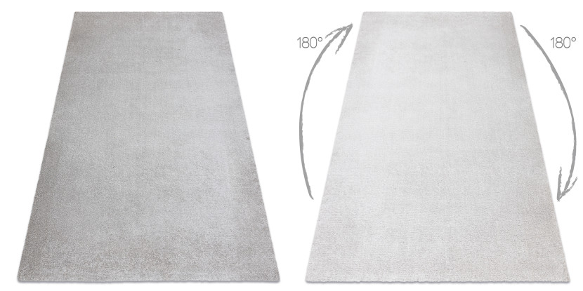 Dywan do prania MOOD 71151600 nowoczesny - srebrny 80x150 cm