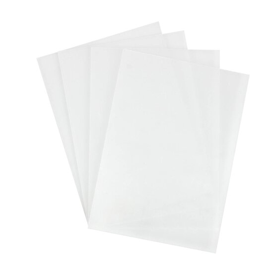 Clear Acrylic Boards 15cm x 21cm 4 Pack