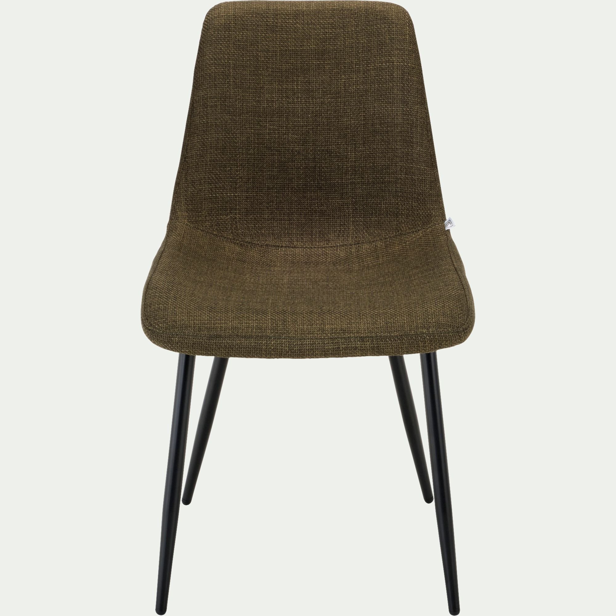 CALLAS - Chaise en tissu et métal - vert cedre