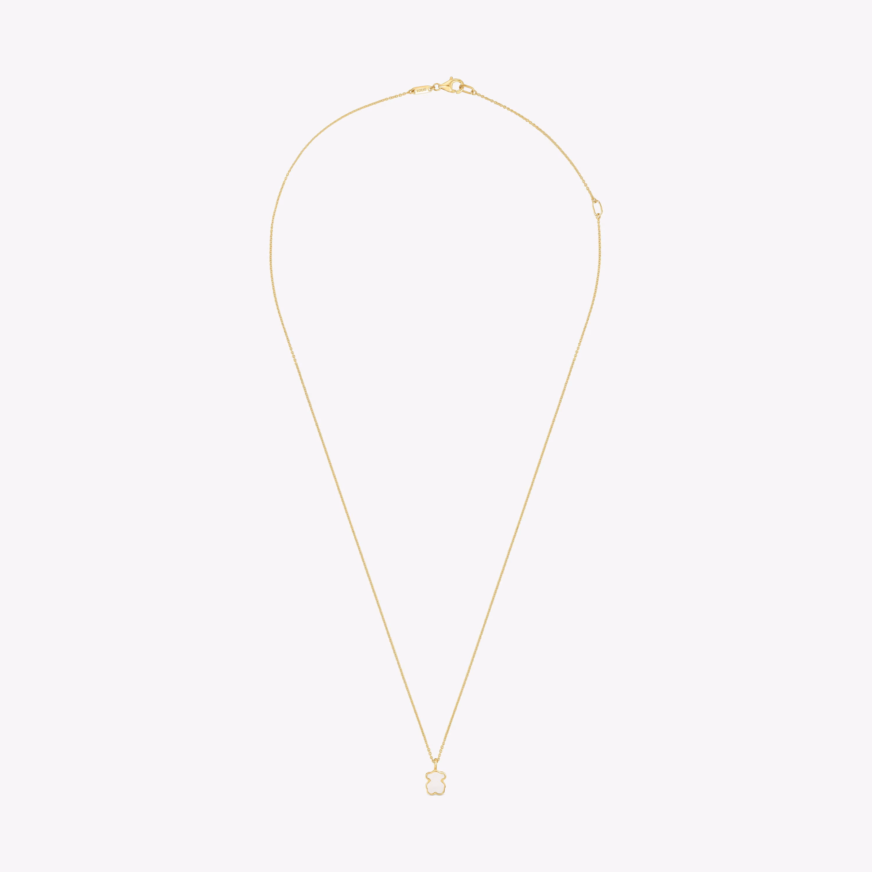 Collar corto de oro 14 kt y nácar XXS
