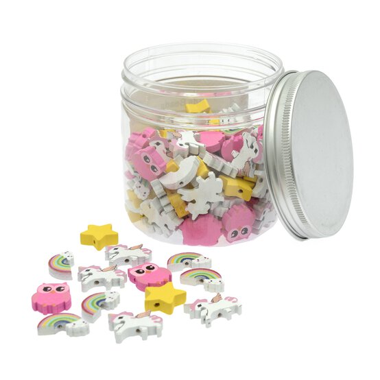 Wooden Charm Beads Tub