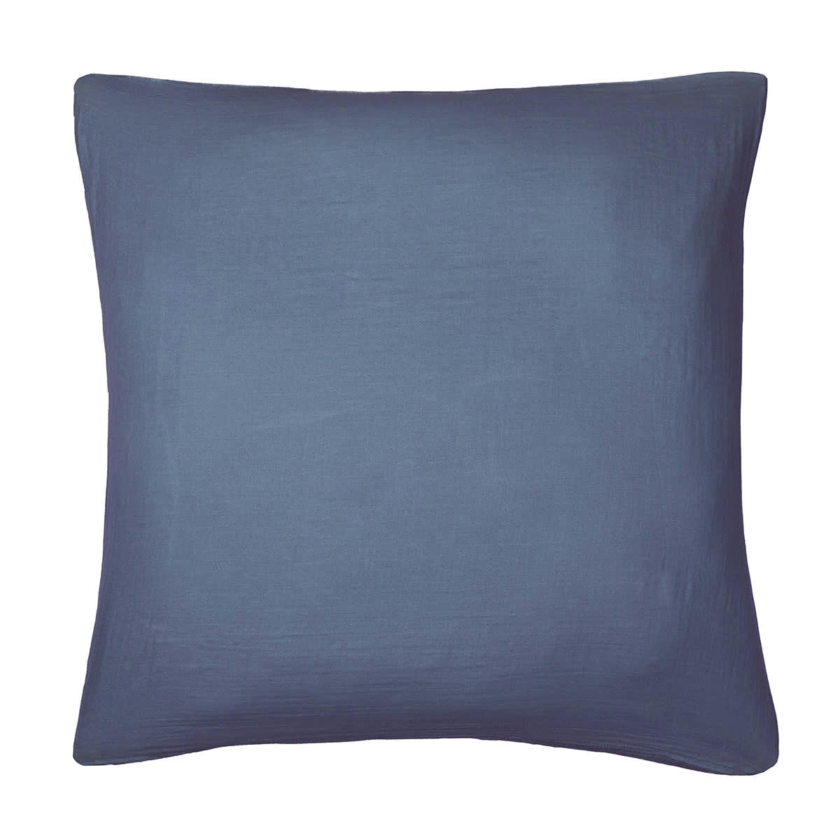 CLARA - Taie d'oreiller (x1) gaze de coton  65x65 bleu jean