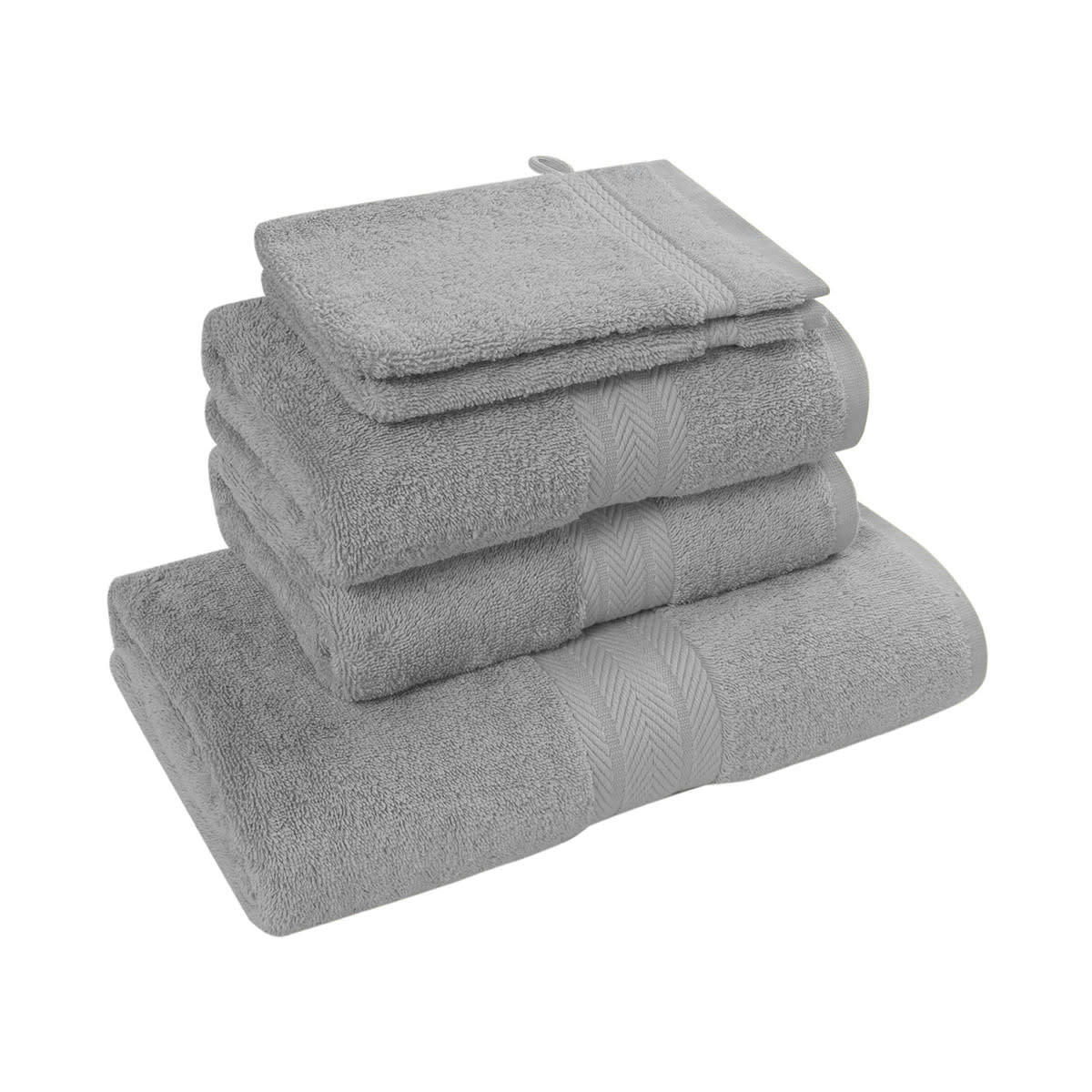 LUXURY - Ensemble de bain 5 pièces Gris Perle