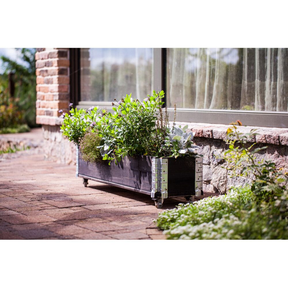 PLANTEKASSE 120X40X19,5CM SVART