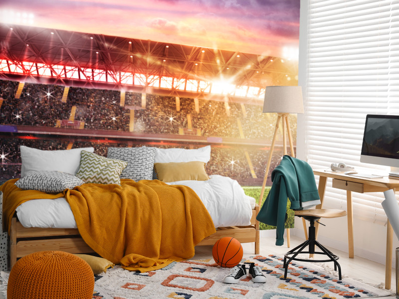 Fototapeta Piłka nożna na stadionie 100x70cm