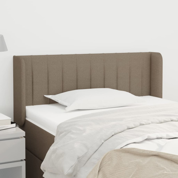 Wezgłowie Taupe 103 x 16 x 78/88 cm Tkanina vidaXL