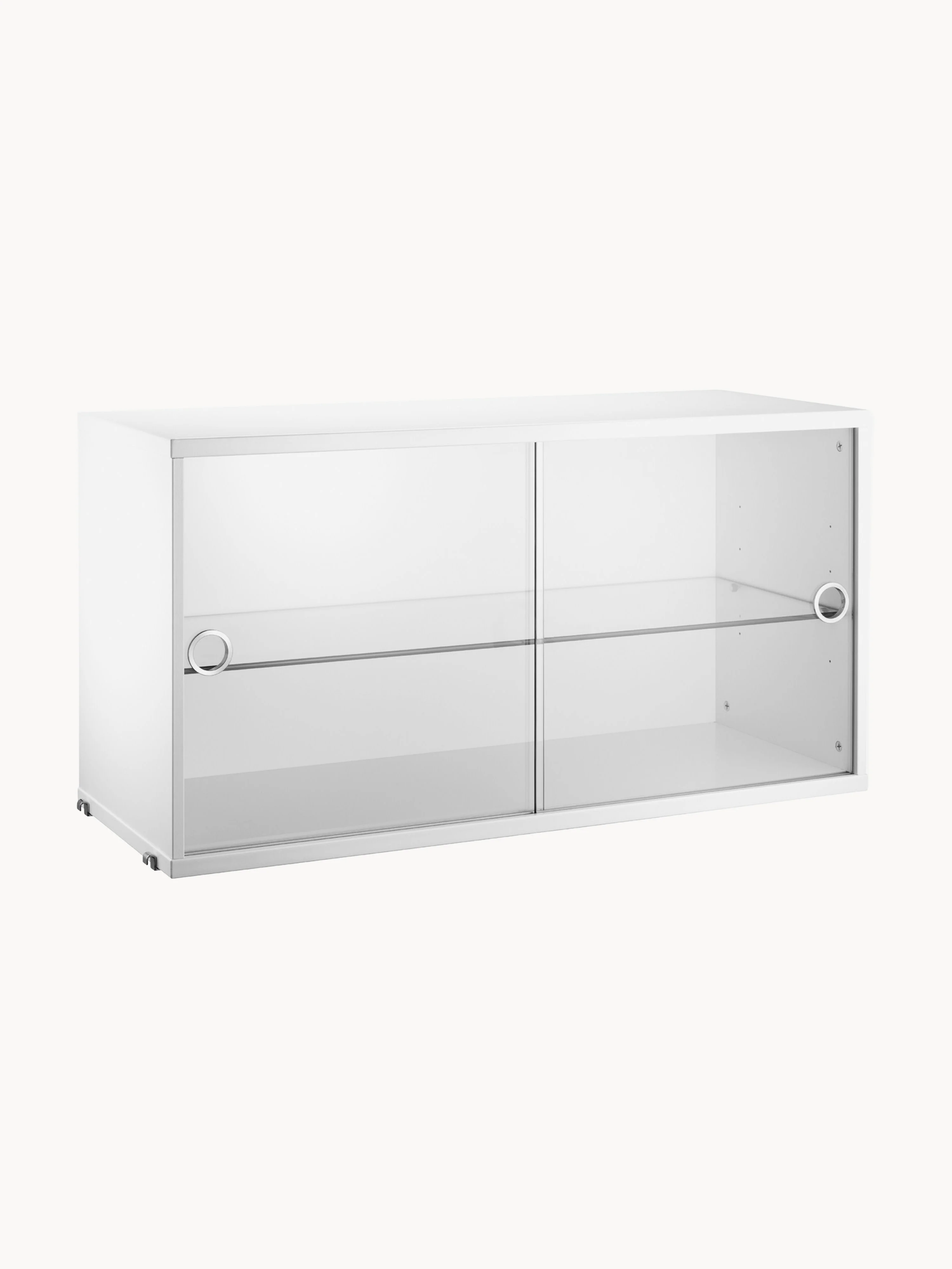 Vitrinen-Schrankelement String System mit Schwenktüren, B 78 x T 30 cm