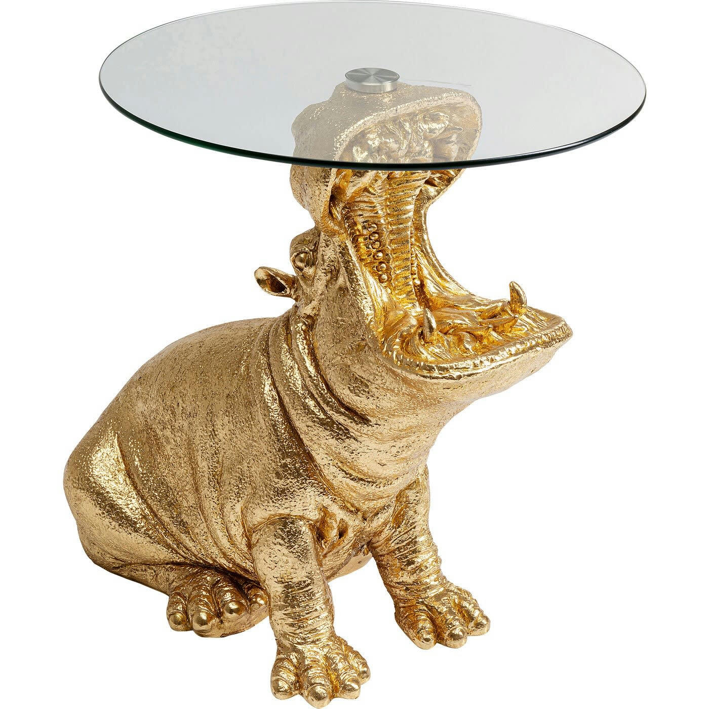 - Table d'appoint hippopotame doré Kare Design
