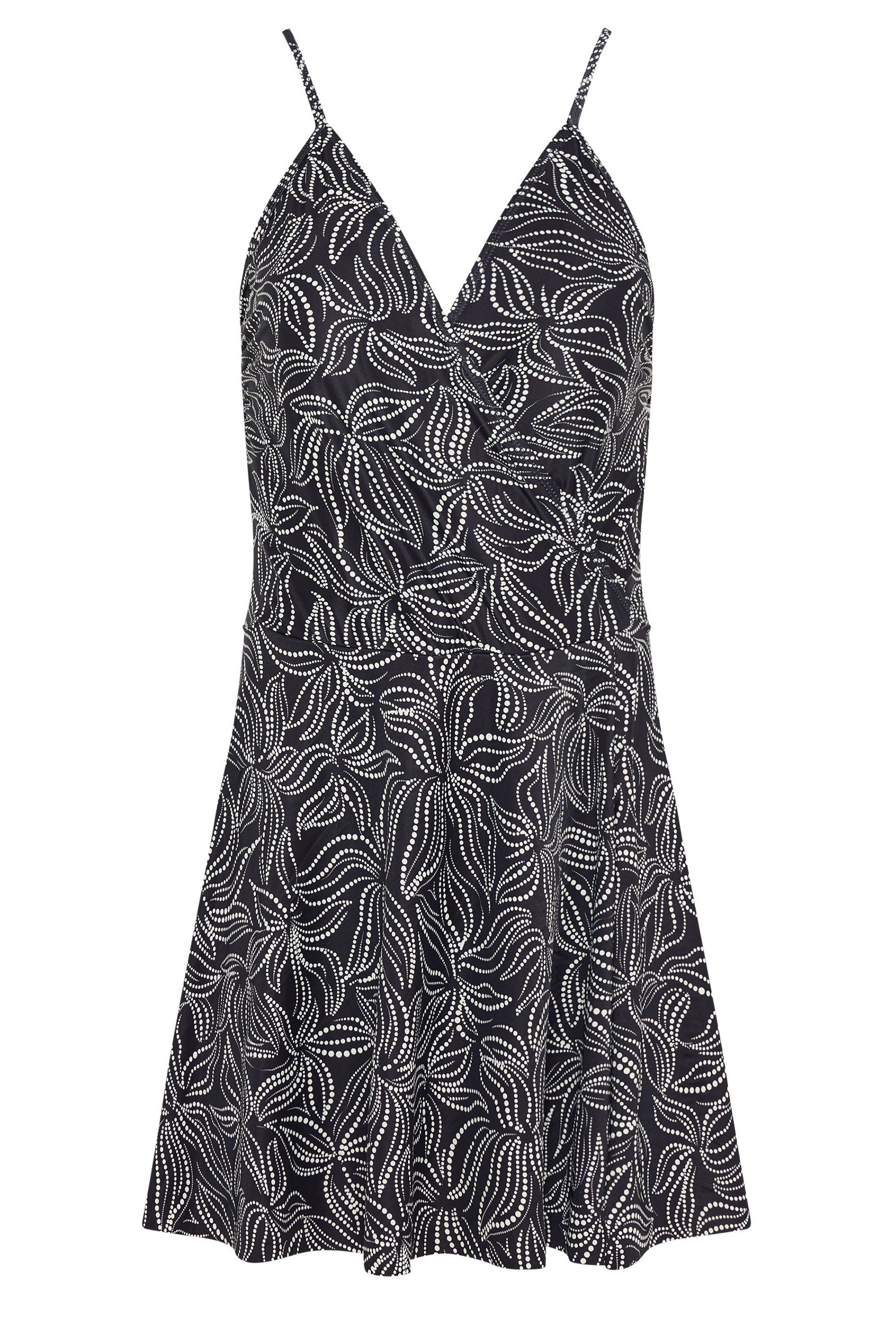 M&Co Floral Print Split Front Swimdress