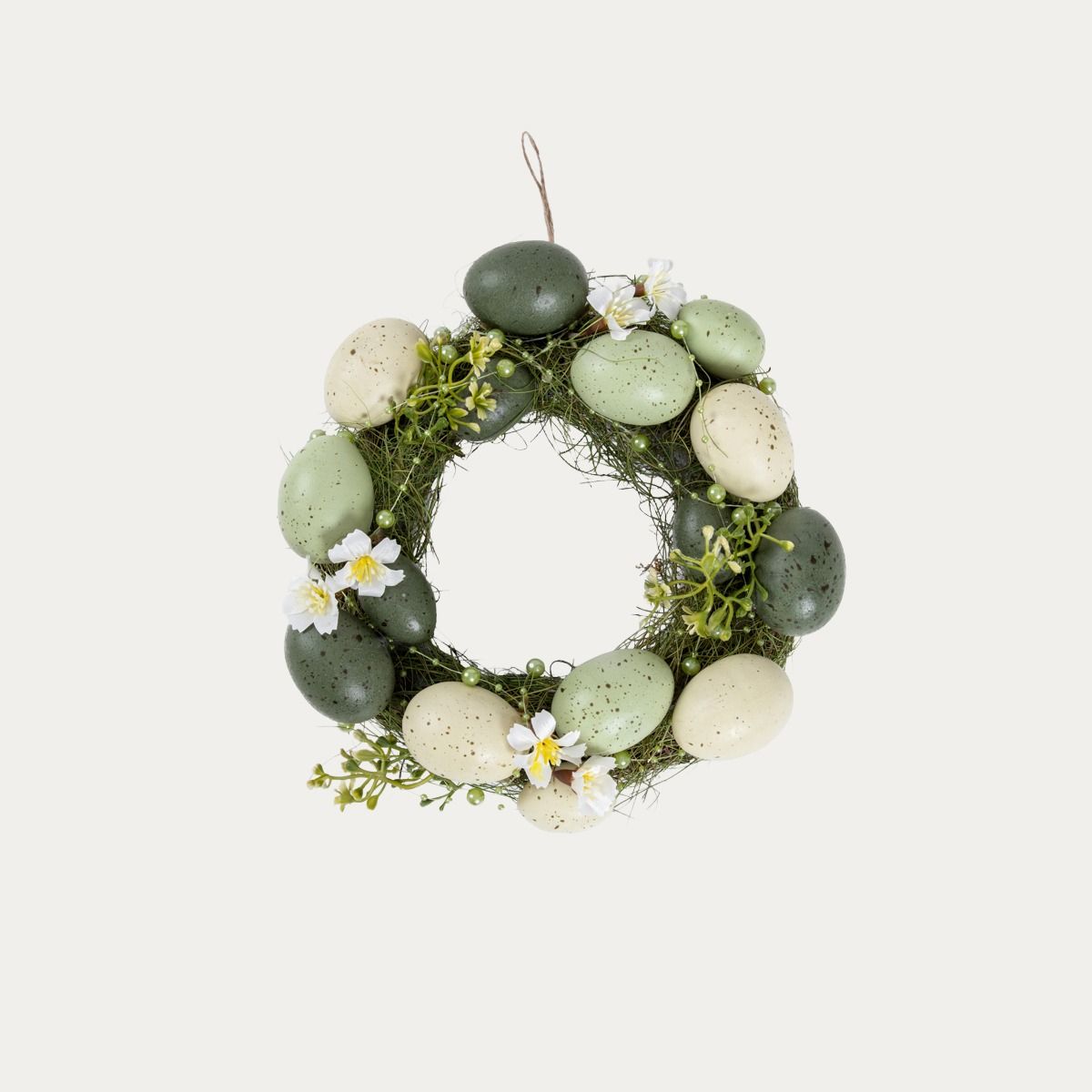 Stroik wielkanocny EASTER JOY z jajkami 23x23x8 cm