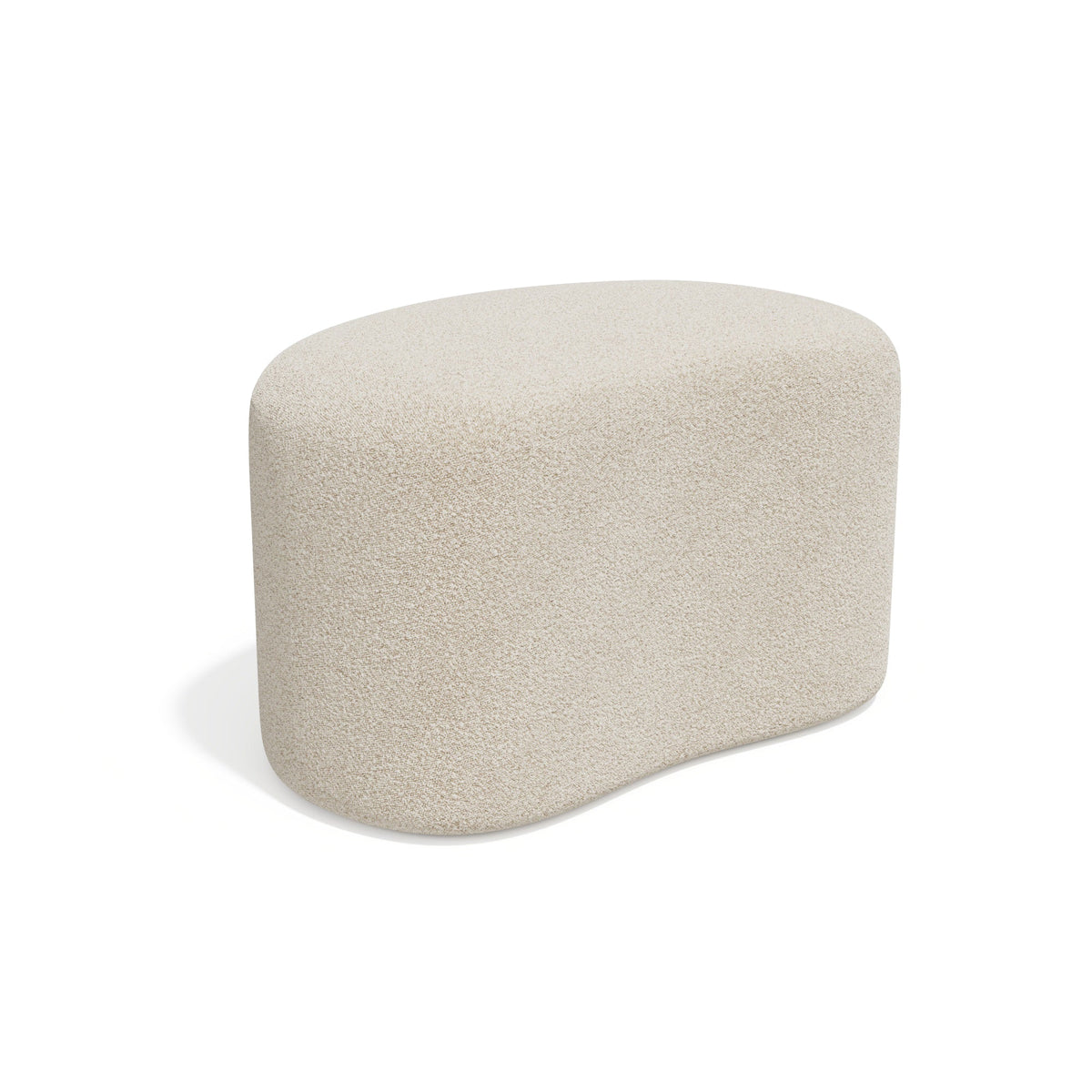 Sia Home - Poef DUNE - Bouclette stof - Crème - 60cm