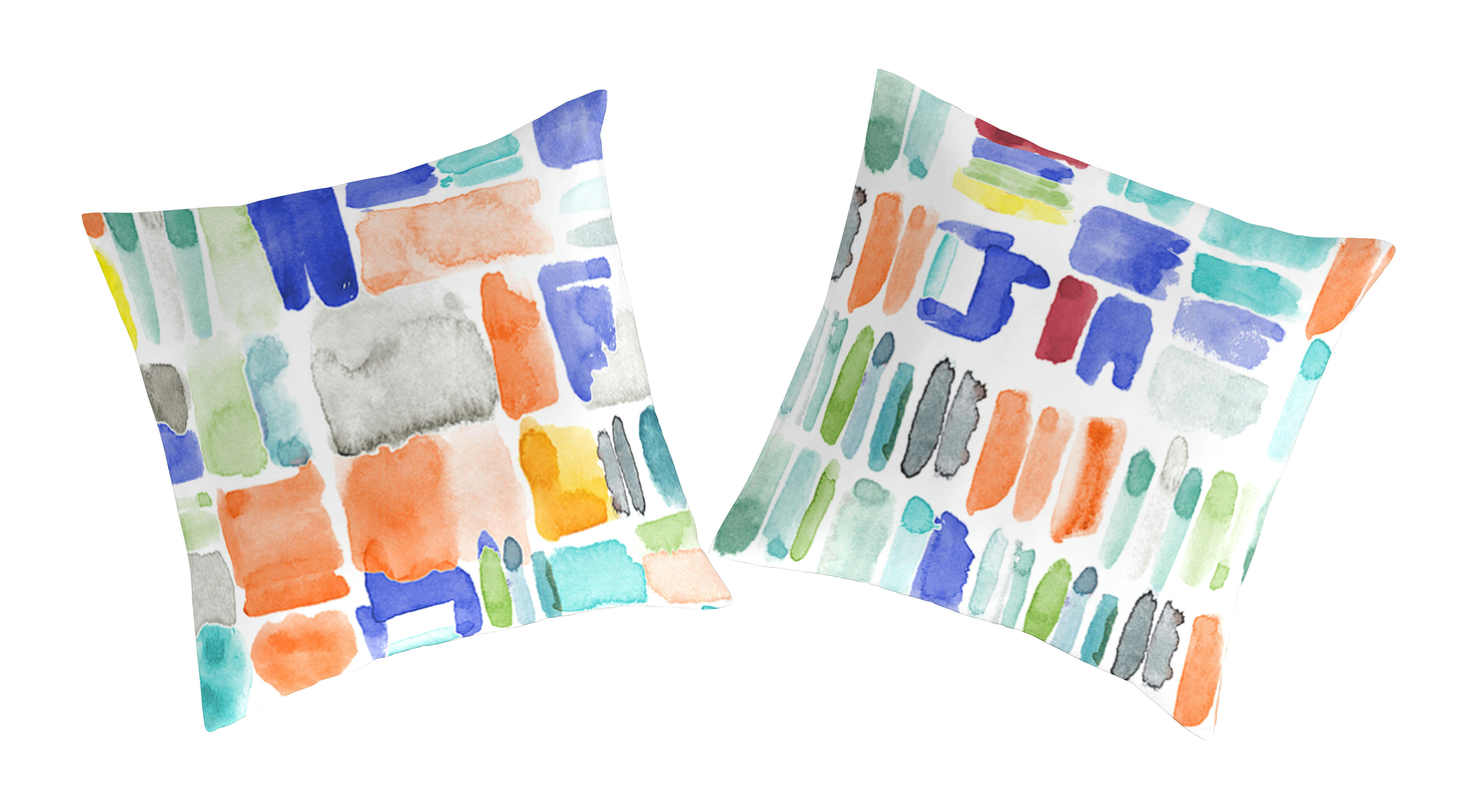 LILLE TO - 2 taies d'oreiller en coton bicolore 65x65