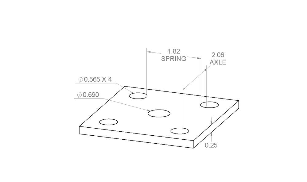 C.E. Smith Flat 5-Hole Tie Plate