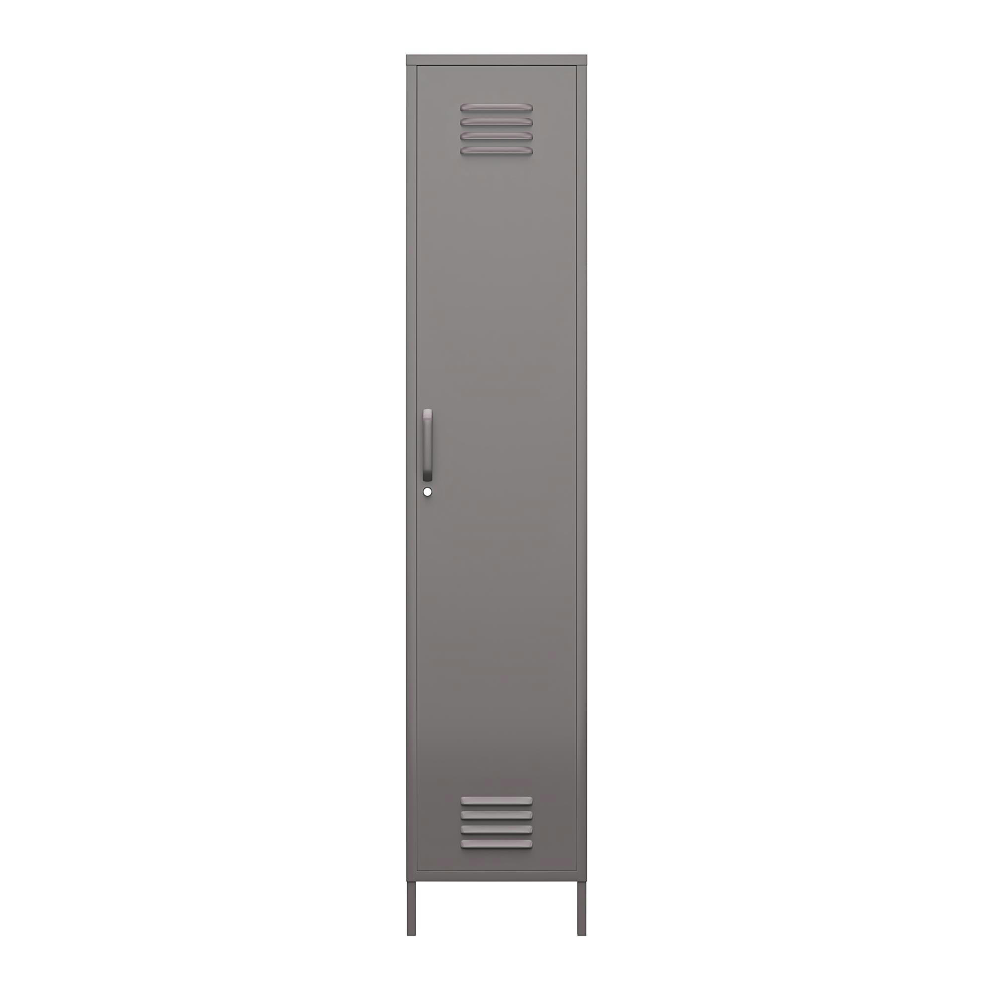 BRADFORD - Armoire avec 1 porte en métal gris graphite