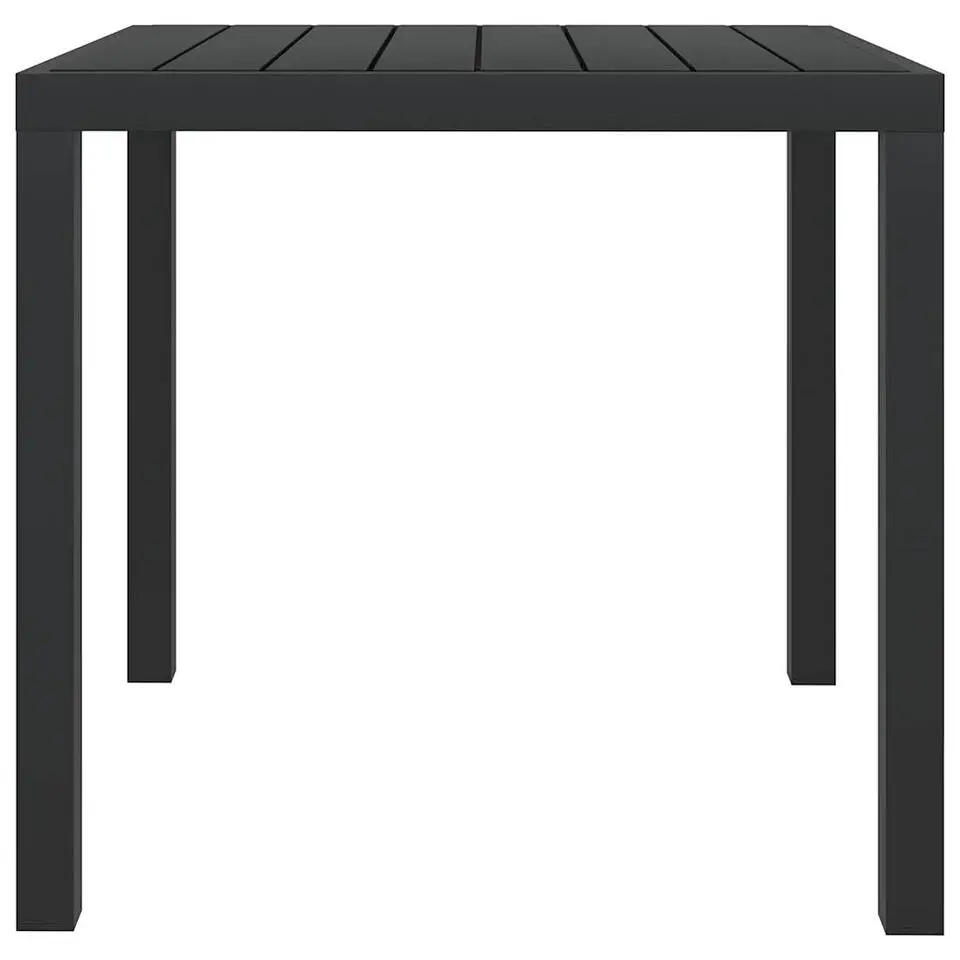 vidaXL - Tuintafel - Zwart - WPC - 80 x 80 x 74 cm