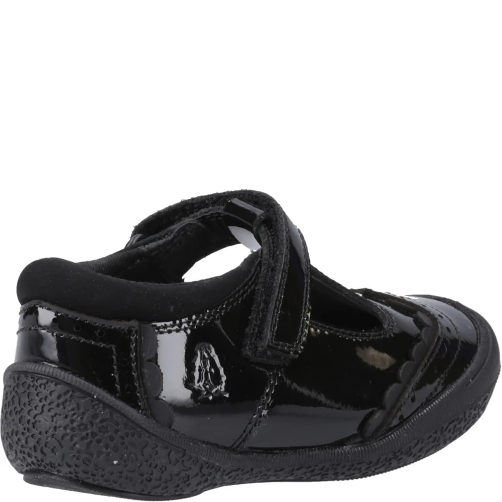 Hush Puppies Rae T-Bar Patent Infant School Shoes