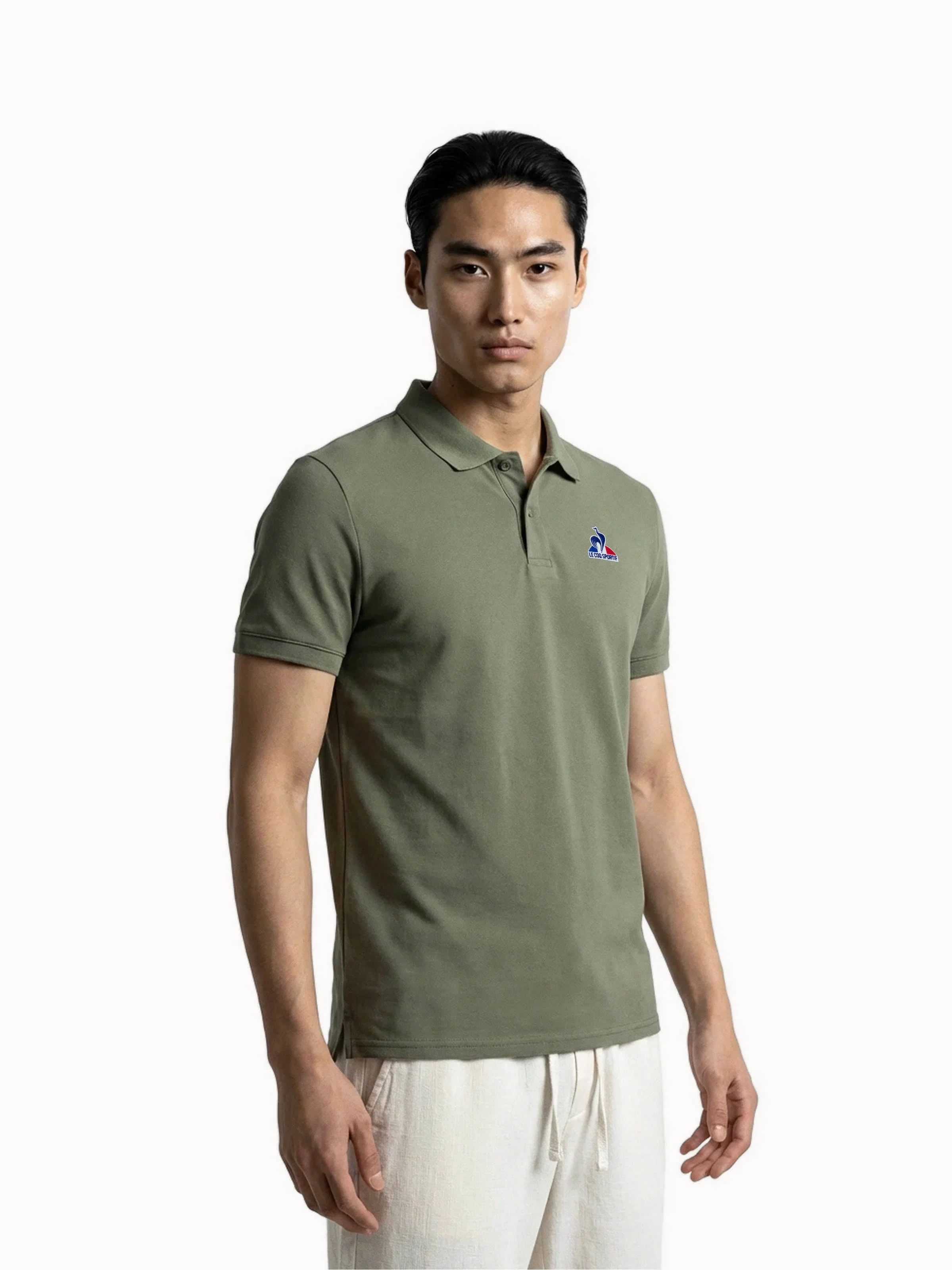 Polo Essentiel effet piqué en jersey