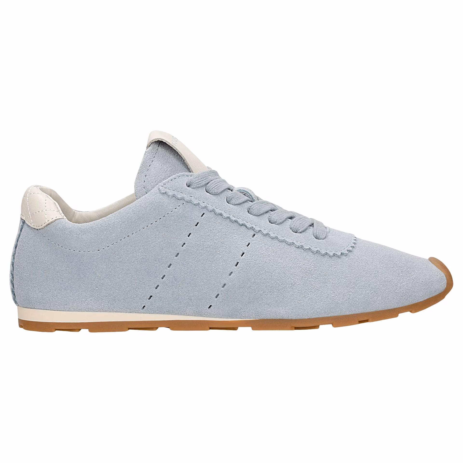 Jasnoniebieskie sneakersy na cienkiej podeszwie