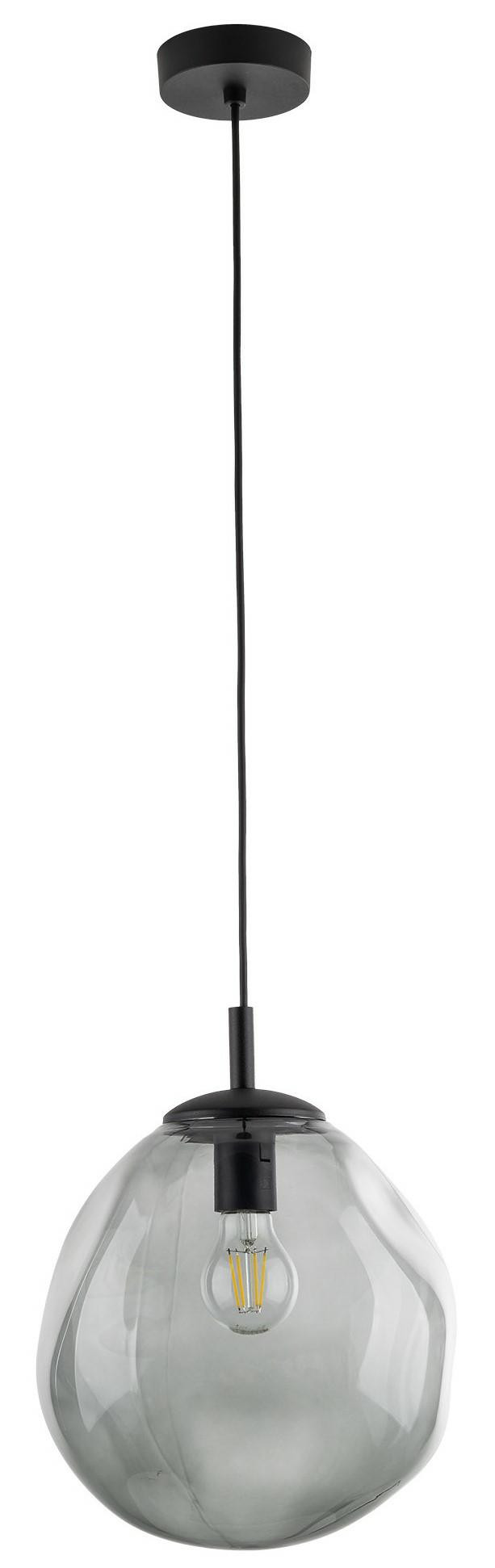 Lampa Wisząca SOL Czarny Grafitowy 1xE27 25cm do salonu