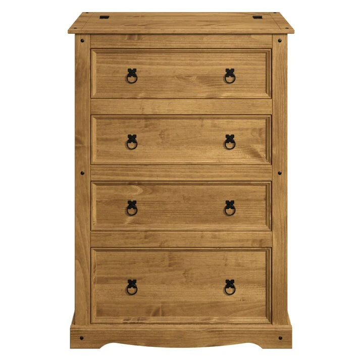 Wood Dresser 4 Drawers Chest Corona | Furniture Dash
