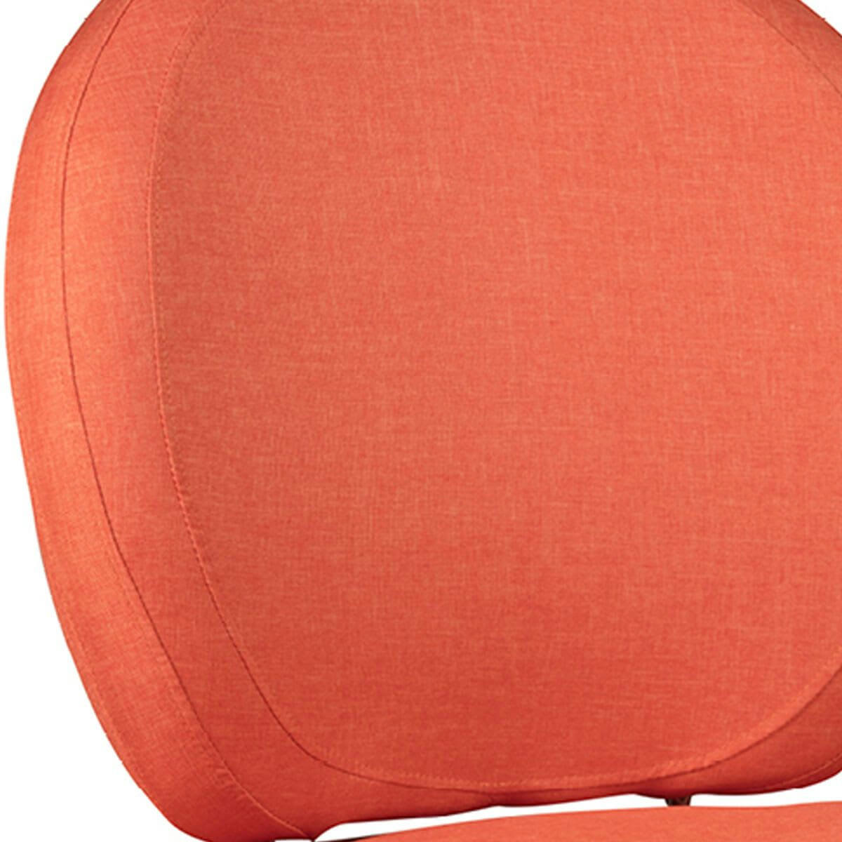 SKALAN - Fauteuil  crapaud tissu coloris corail
