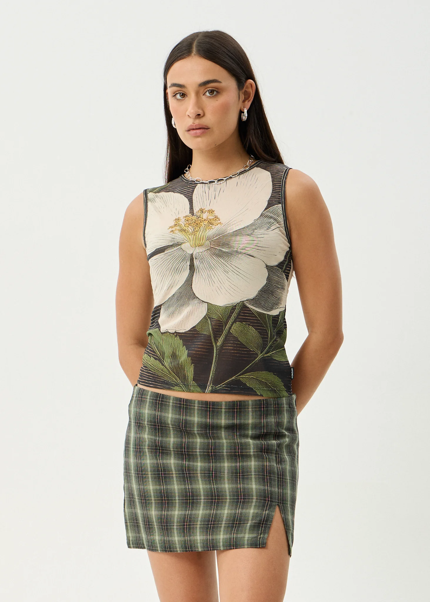 AFENDS Womens Jasmine - Sheer Tank - Multi