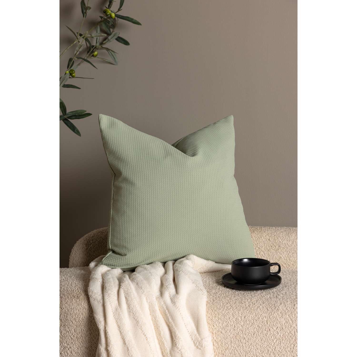 Venture Home Celine Kussenhoes 50x50 - Groen