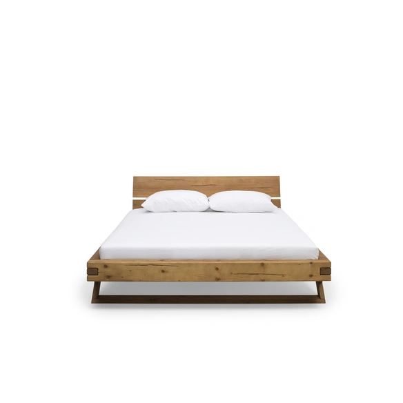 Balkenbett, Fichtenholz, Vintage-Finish, Y-Beine