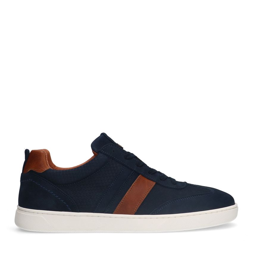 No Stress Blauwe nubuck sneakers