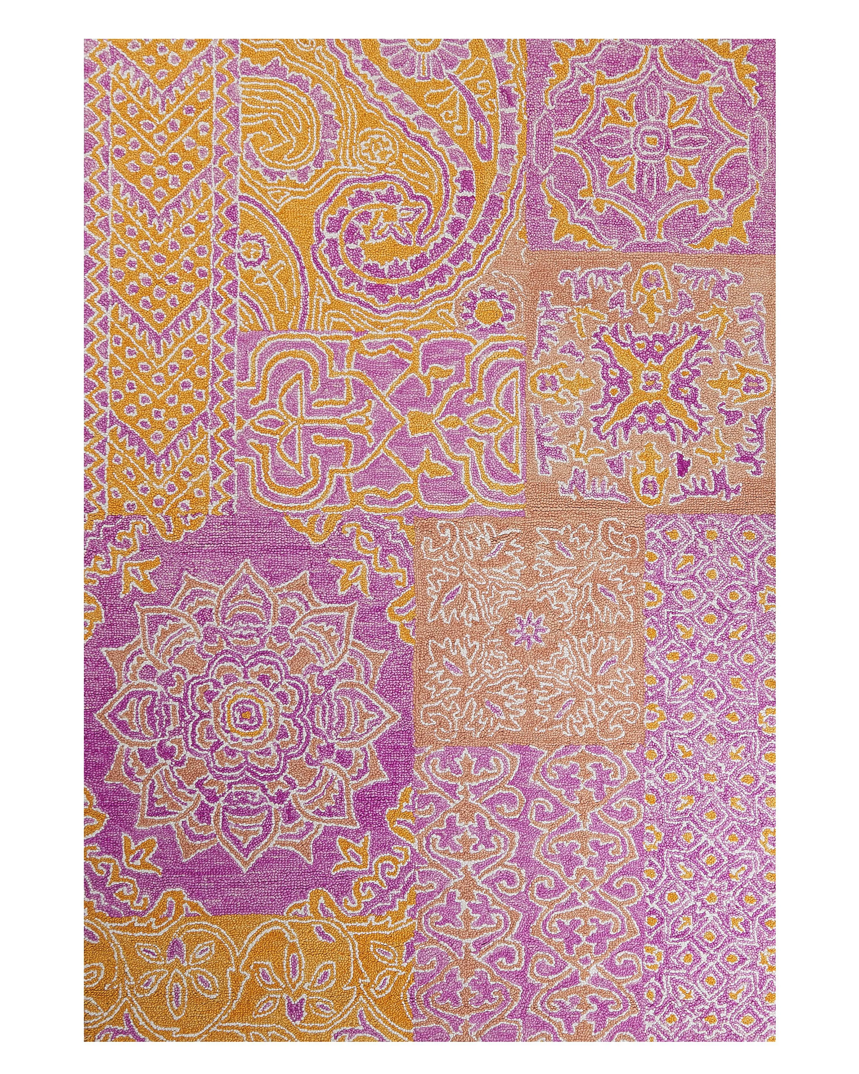 Rug AVANOS Pink 140 x 200 cm Wool