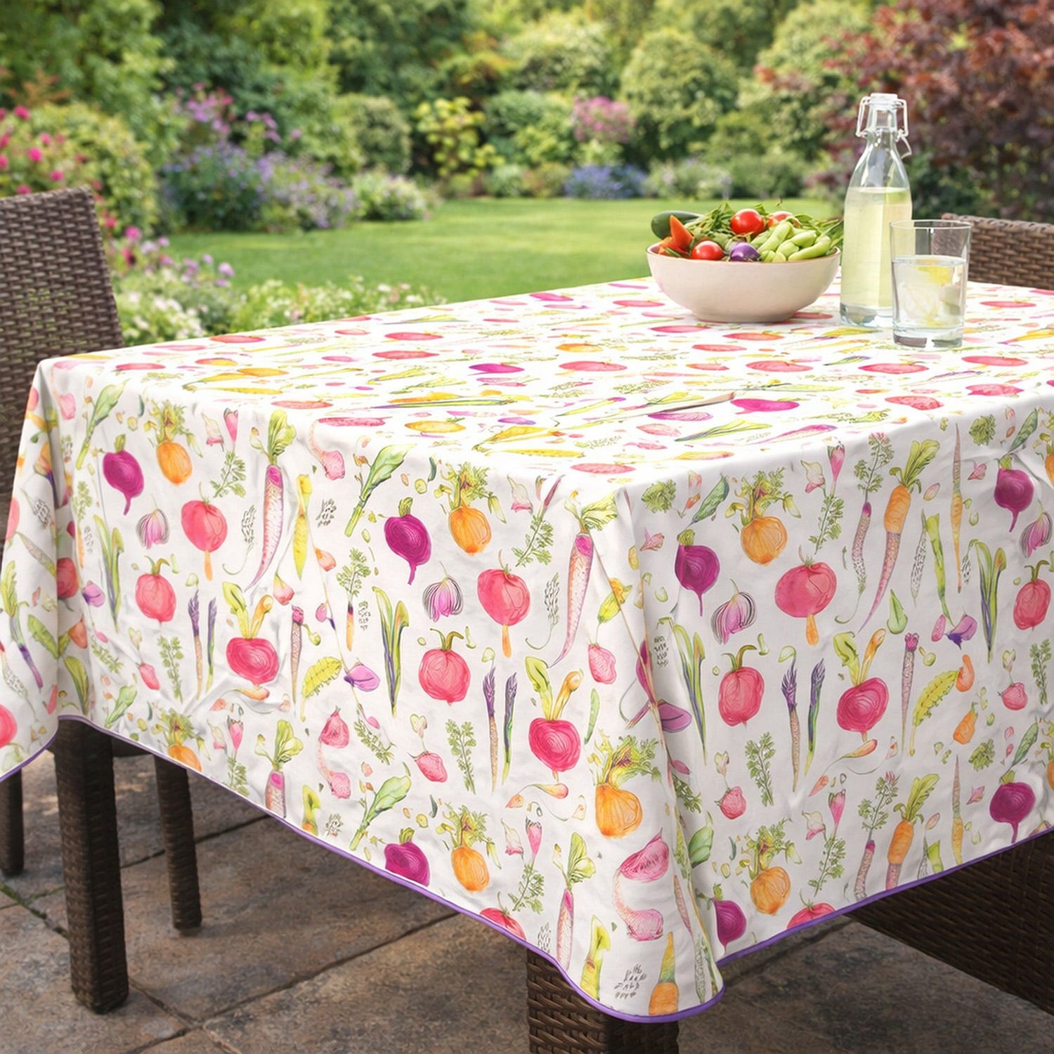 Tovaglia antimacchia 140x180 cm verdure