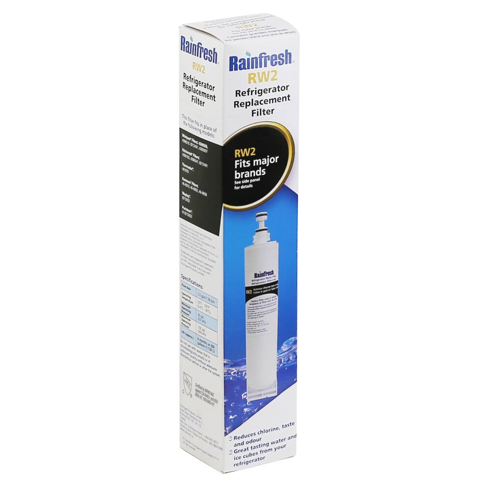 Rainfresh RW2 Fridge Filter for Whirlpool*,  Everydrop*, Kitchenaid*, Maytag* and Kenmore* Fridges
