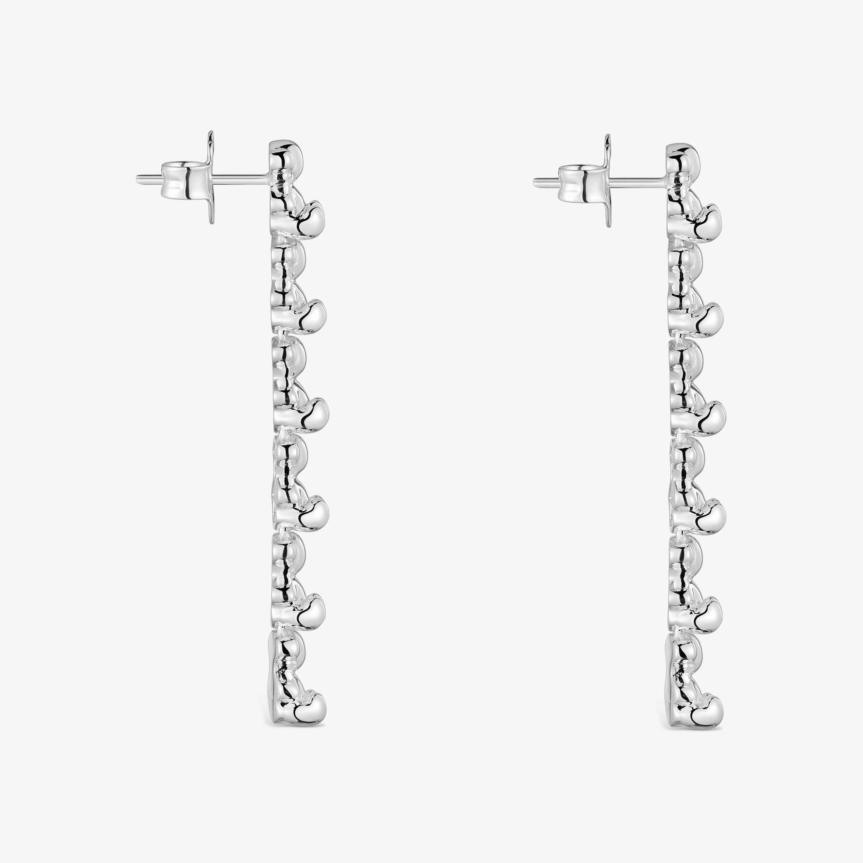 Pendientes largos de plata motivos oso Bold Bear