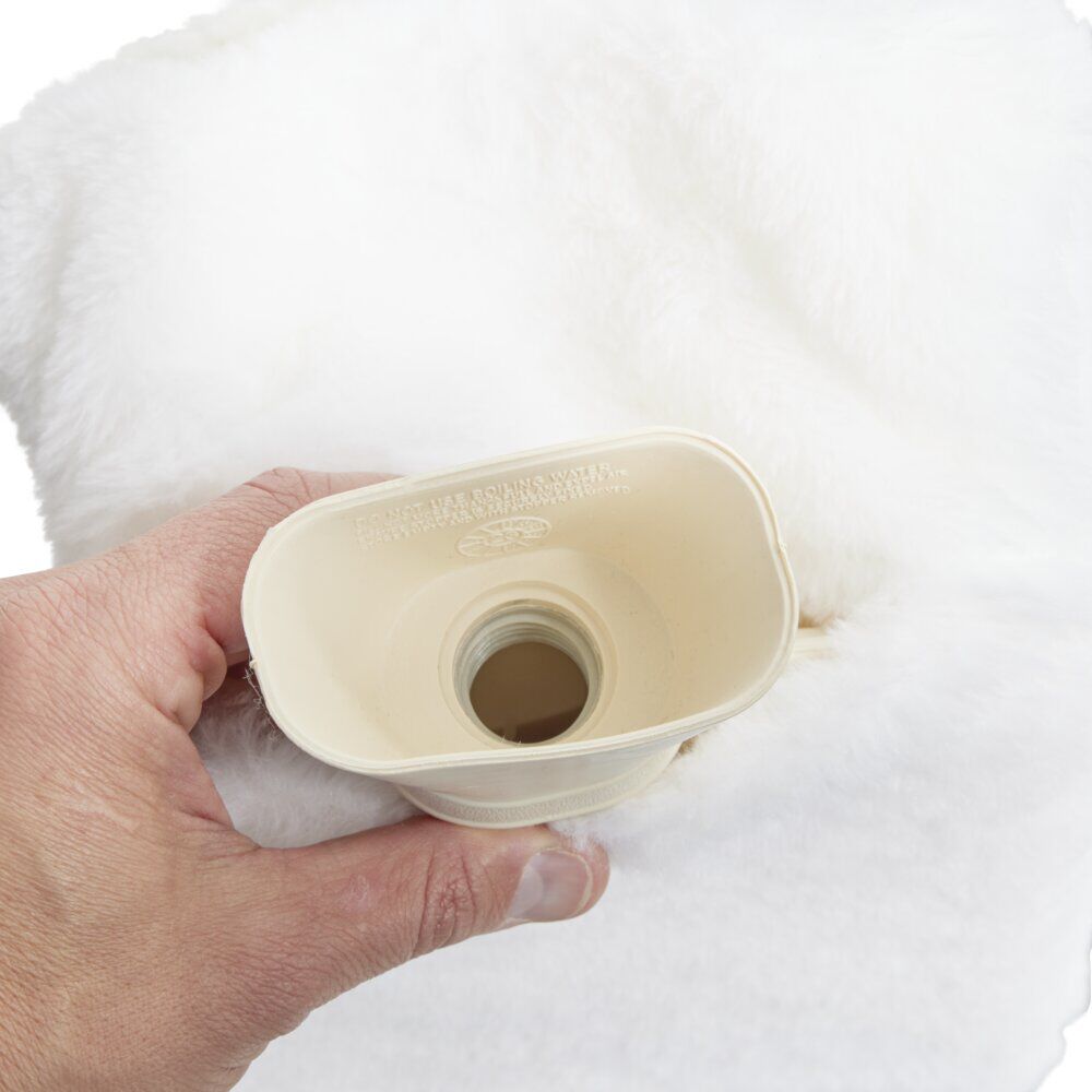 Bouillotte manchon polyester blanc 1,8L