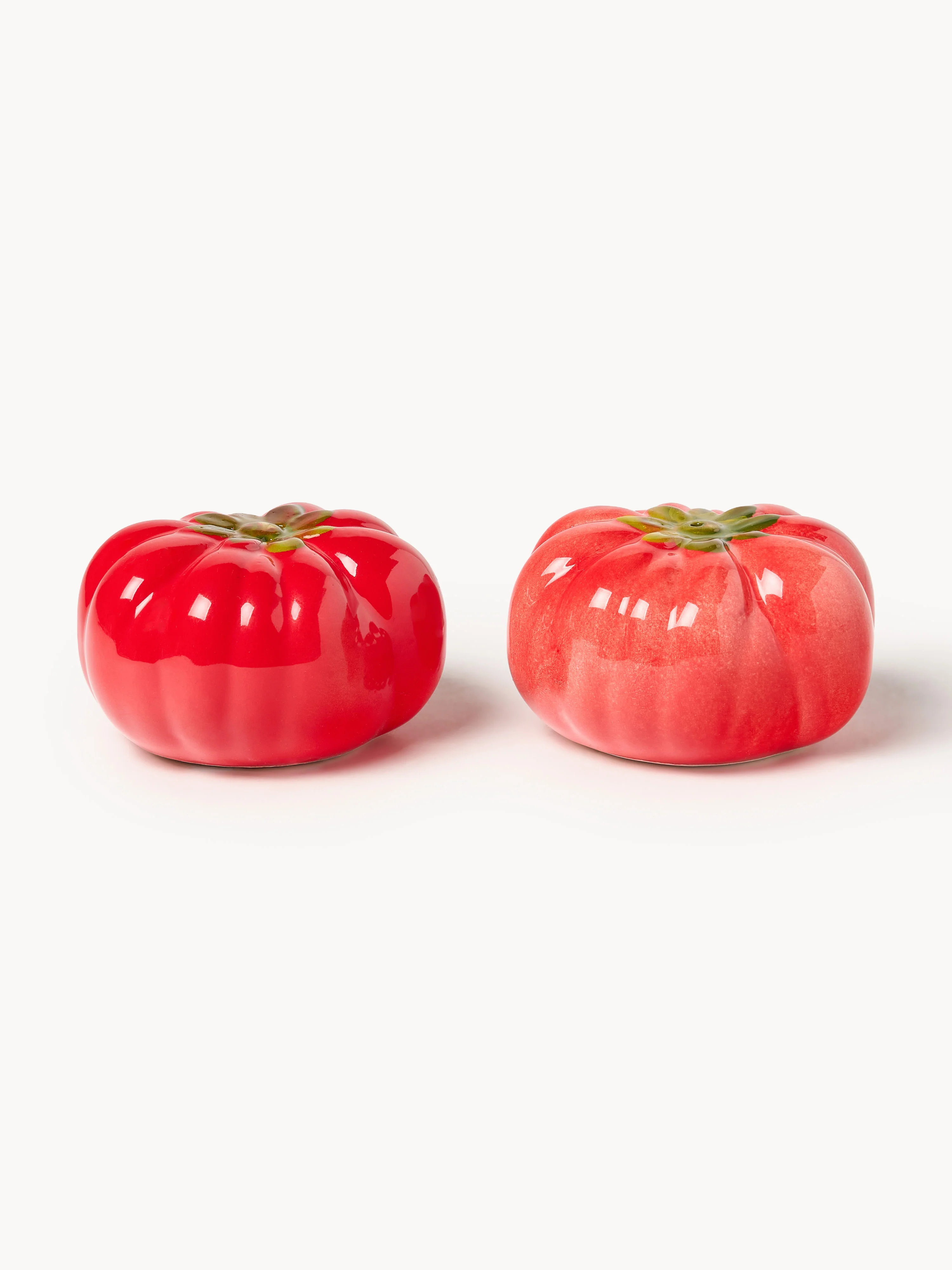 Handgemachte Salz- und Pfefferstreuer Napoli in Tomatenform, 2er-Set