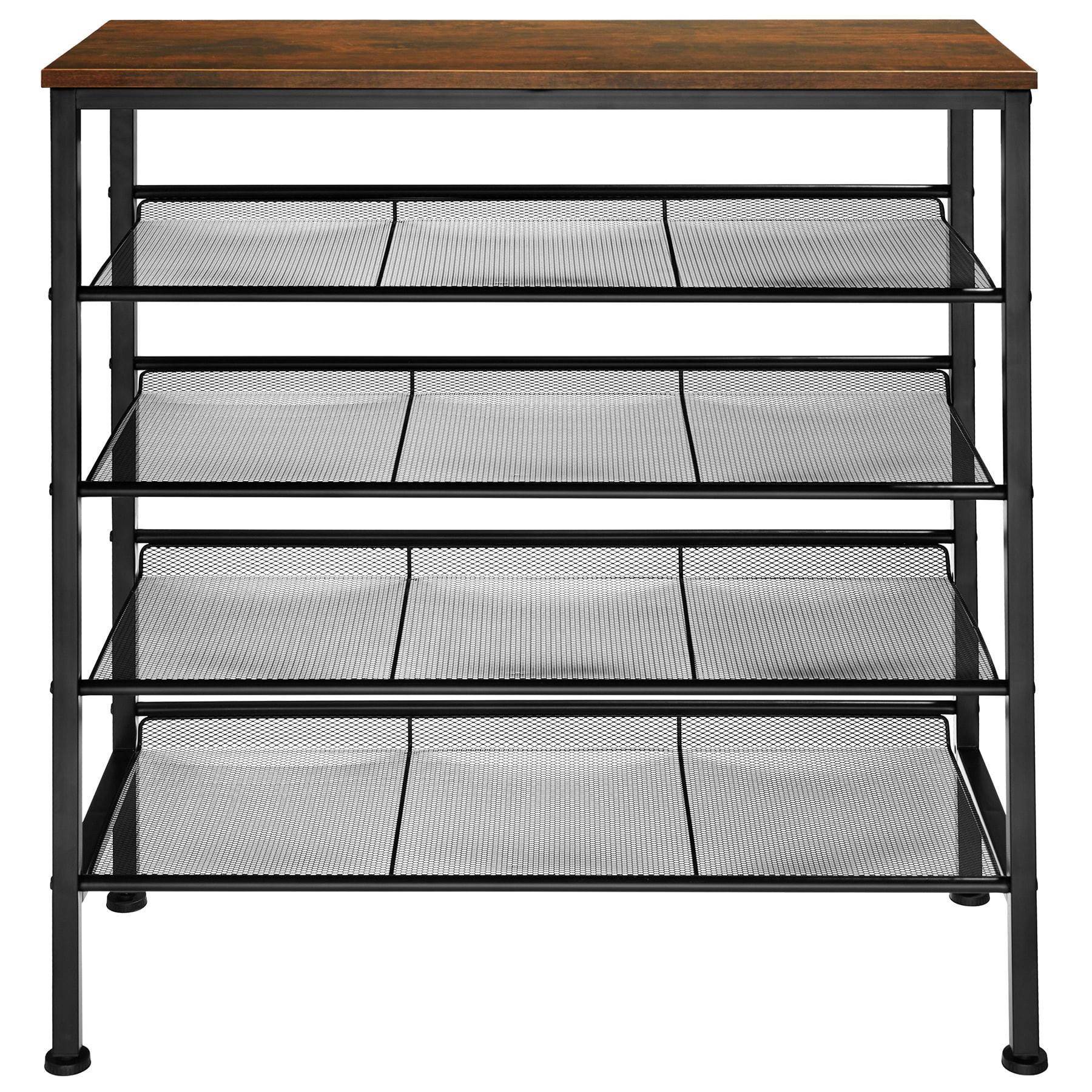 - Étagère à chaussures Style industriel Bois foncé industriel, rustique