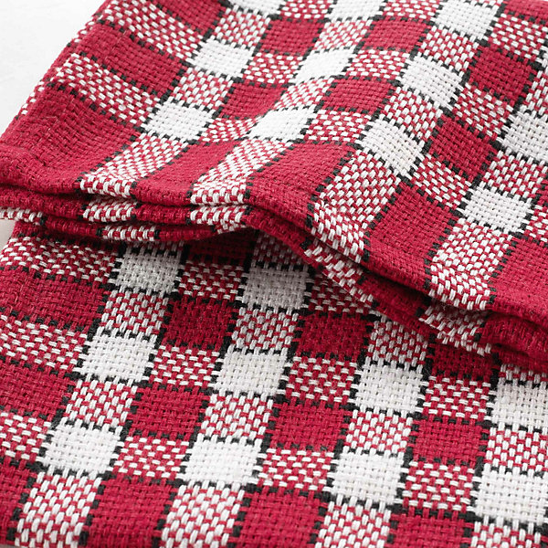 3 Serviettes de table tisse traditio rouge 45 x 45 cm