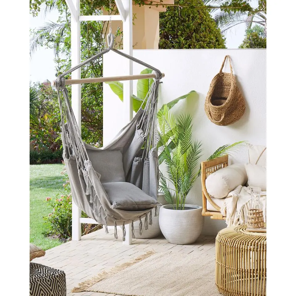 BONEA - Hangstoel - Lichtgrijs - Katoen