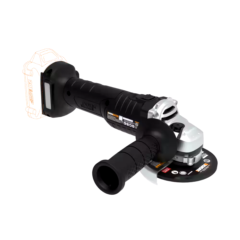 WORX NITRO 20V Brushless Angle Grinder, 4 1/2-in (Tool Only)