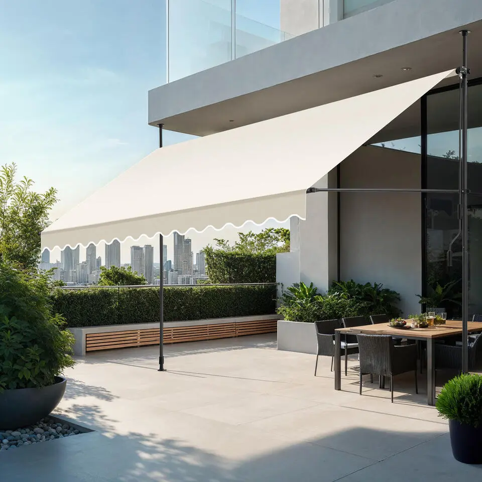 tectake Klemluifel met zwengel, in hoogte verstelbaar, Beige