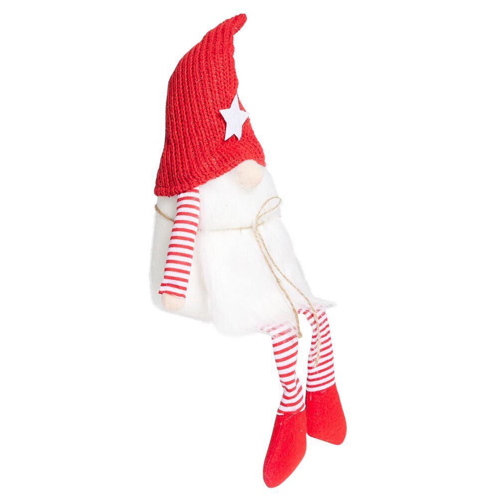 Gnome de No&euml;l à poser avec jambes tombantes H40cm