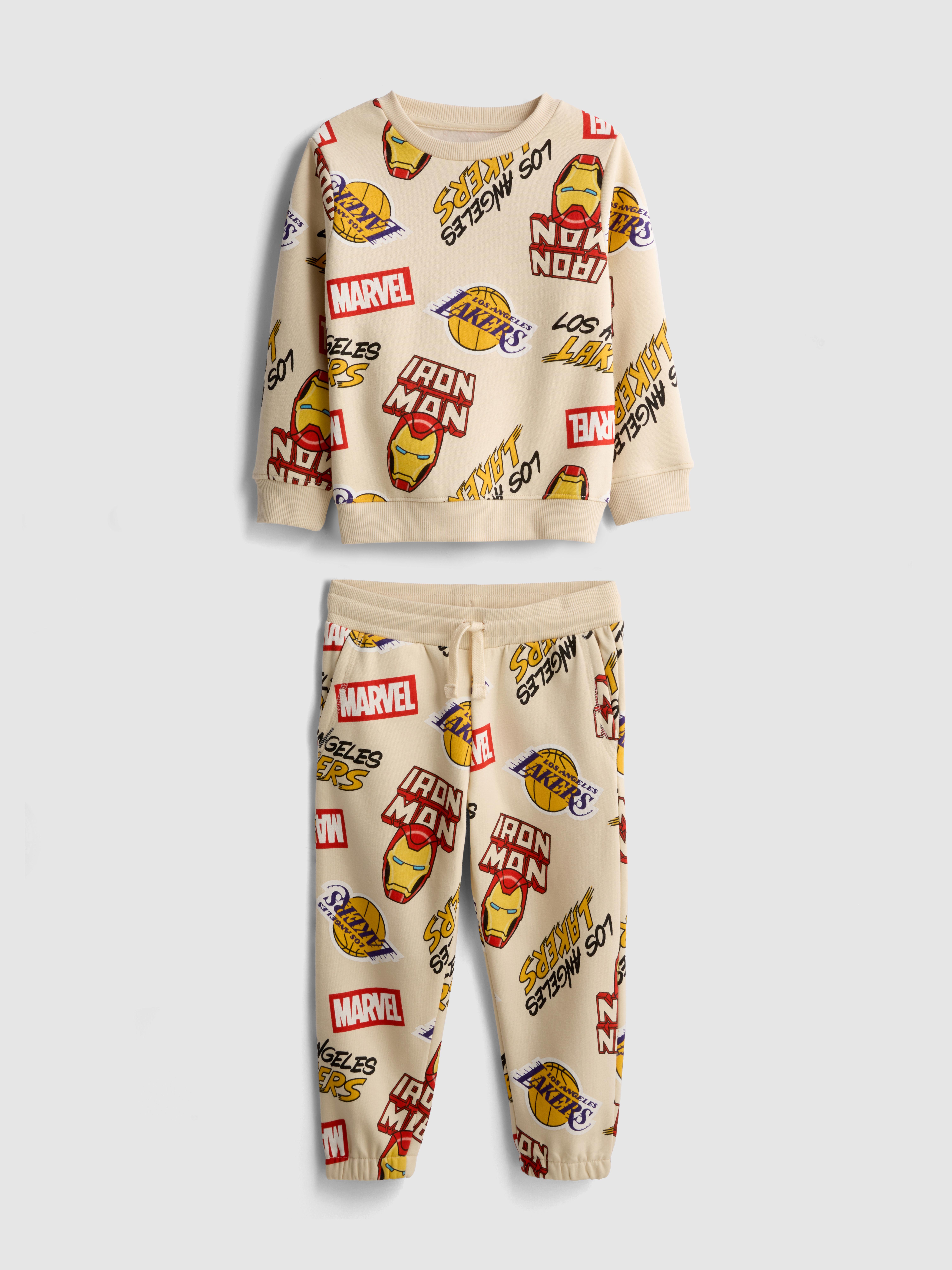 1.5-8yrs | Los Angeles Lakers X Iron-Man Sweatshirt and Sweatpants Set